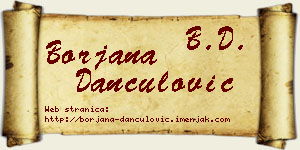 Borjana Dančulović vizit kartica